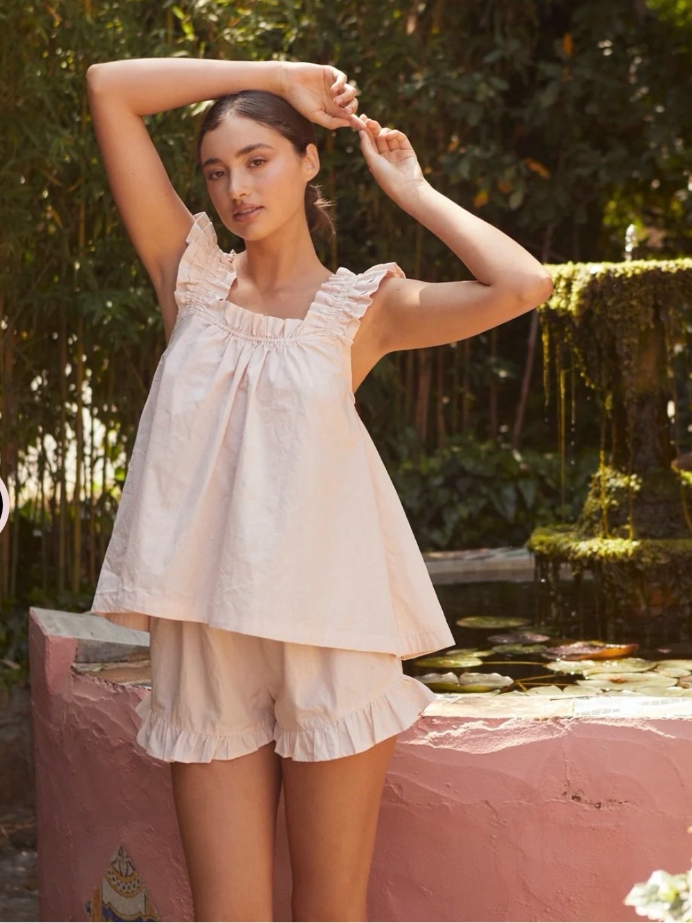 Piyama Nicolette Sleep Set - Cotton - Nude XS